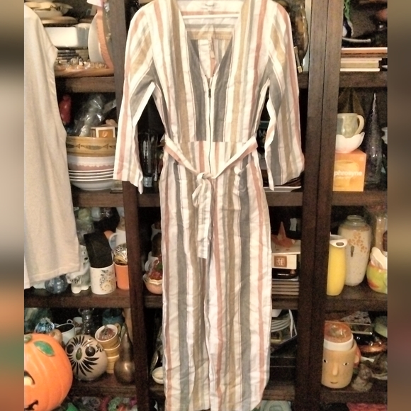 NWT Madewell striped tie waist jumpsuit size 2 - Picture 6 of 11